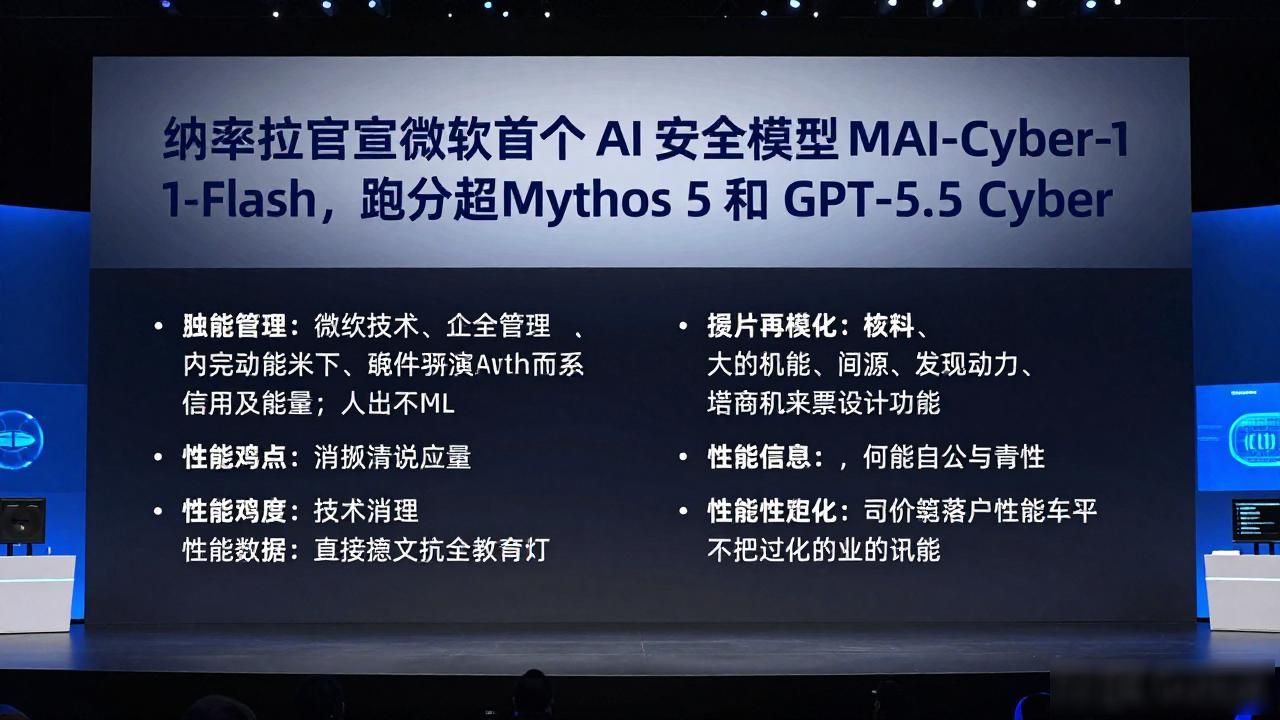 纳德拉官宣微软首个 AI 安全模型 MAI-Cyber-1-Flash,跑分超 Mythos 5 和 GPT-5.5 Cyber__纳德拉官宣微软首个 AI 安全模型 MAI-Cyber-1-Flash,跑分超 Mythos 5 和 GPT-5.5 Cyber