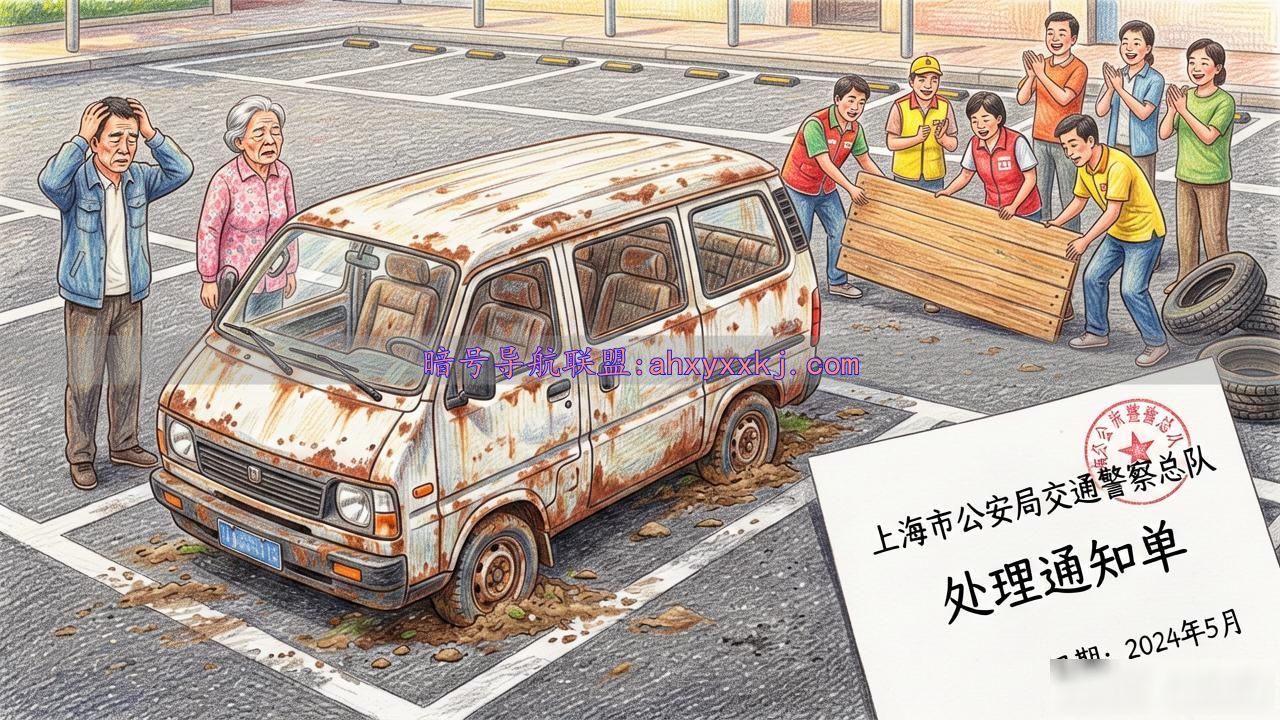 废旧车辆占位处理_僵尸广告面包车霸占车位10年有余_僵尸车清理方案