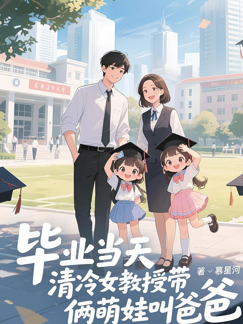 毕业当天，清冷女教授带俩萌娃叫爸爸