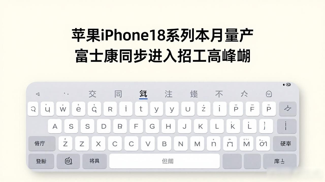 苹果iPhone18系列本月量产 富士康同步进入招工高峰期