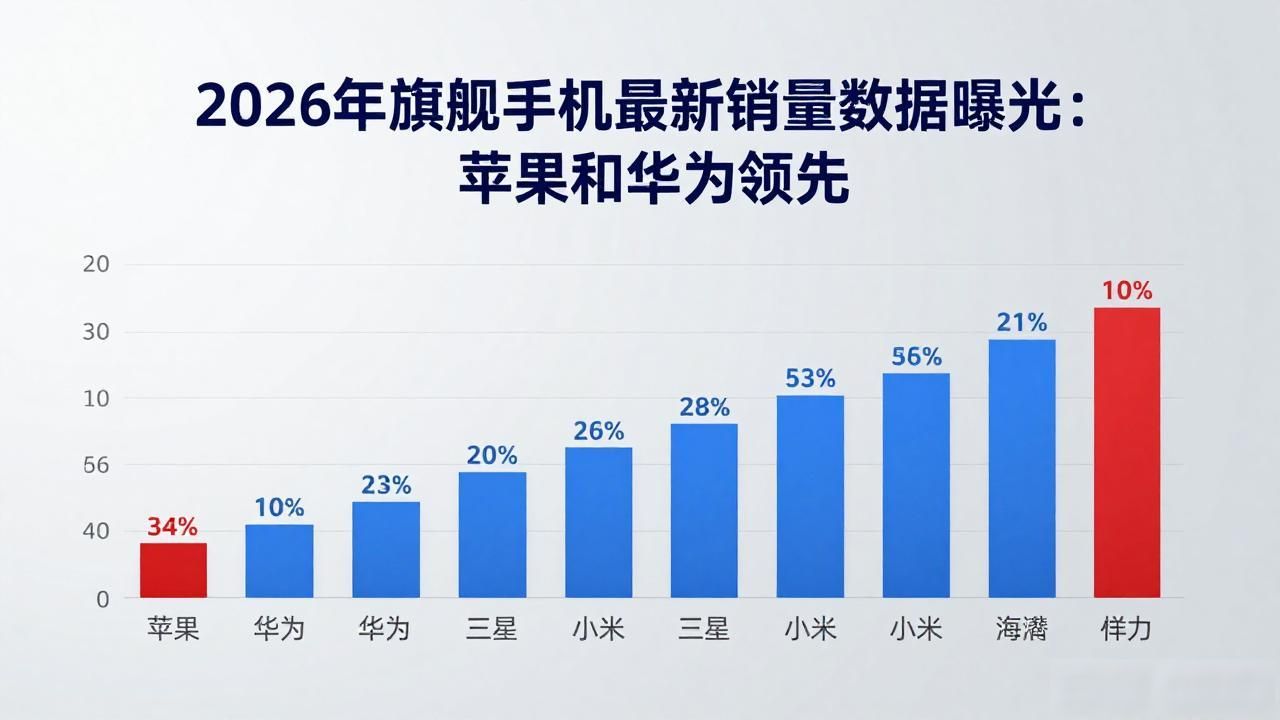 2026年旗舰手机最新销量数据曝光：苹果和华为领先