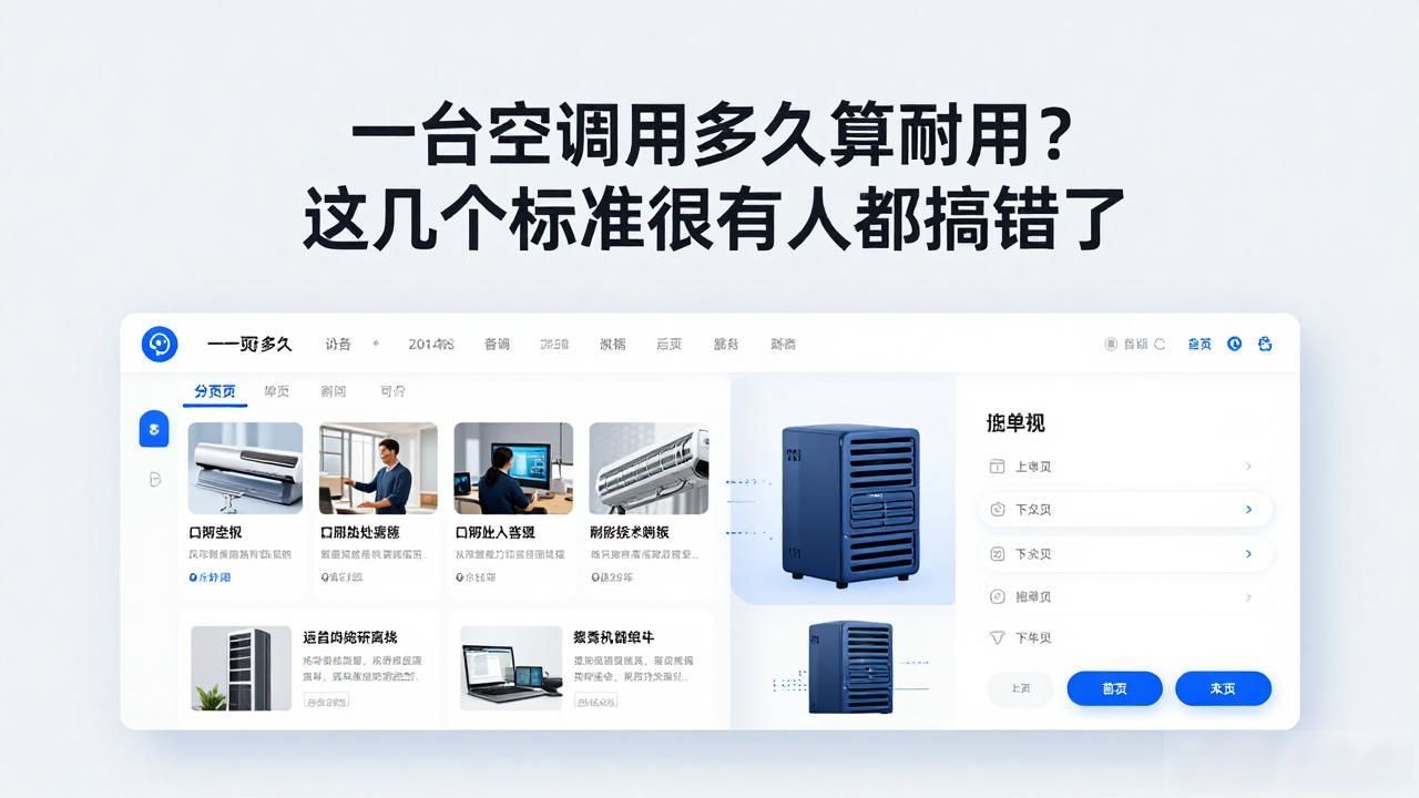 一台空调用多久算耐用？这几个标准很多人都搞错了