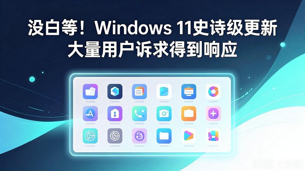 没白等！Windows 11史诗级更新 大量用户诉求得到响应__没白等！Windows 11史诗级更新 大量用户诉求得到响应