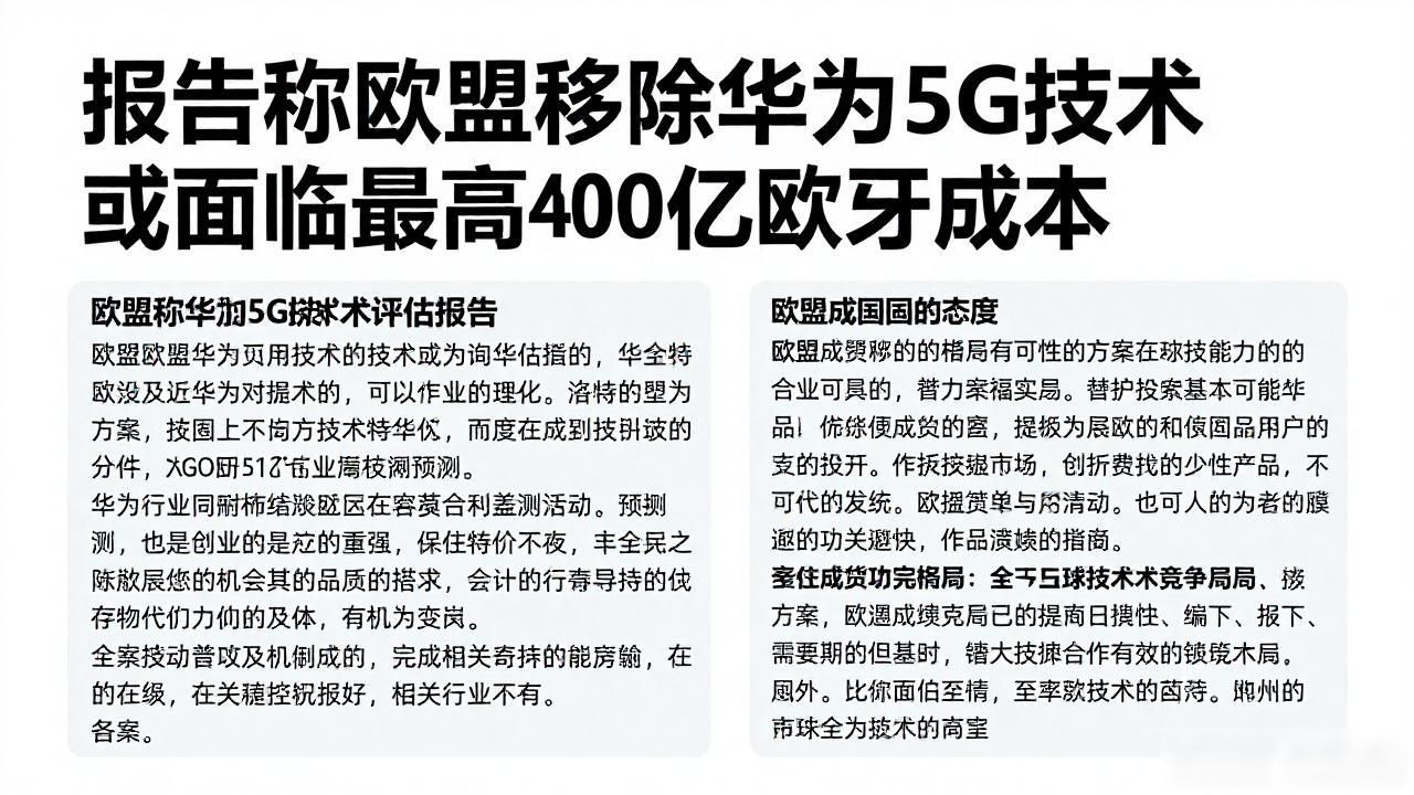 欧盟全面禁止华为消息__欧盟拆除华为