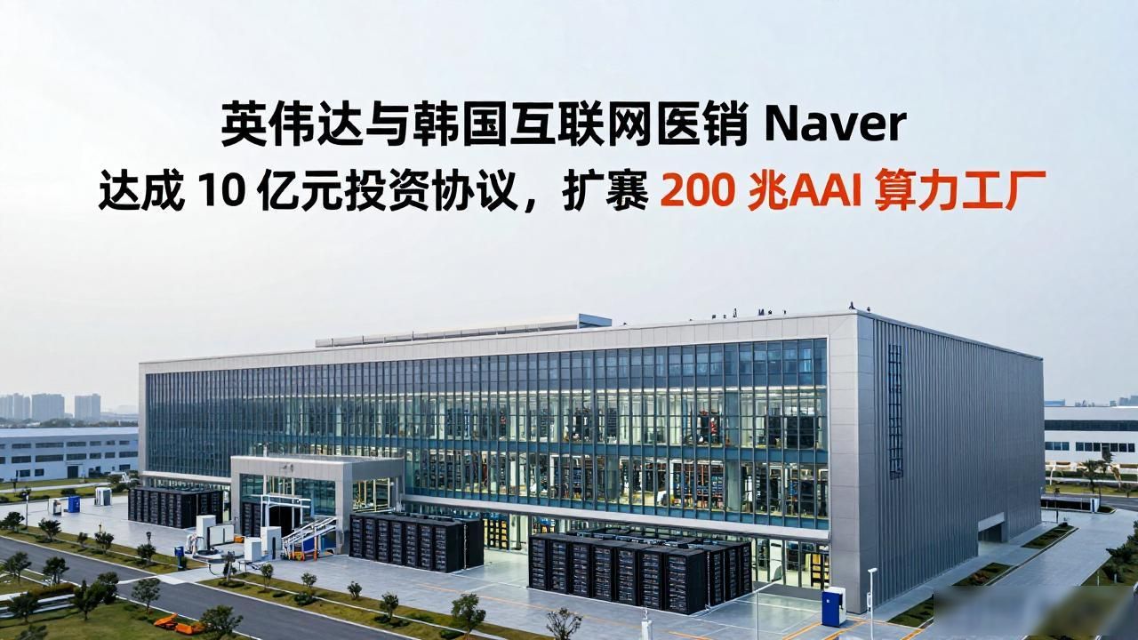 英伟达与韩国互联网巨头 Naver 达成 10 亿美元投资协议，扩容 200 兆瓦 AI 算力工厂__英伟达与韩国互联网巨头 Naver 达成 10 亿美元投资协议，扩容 200 兆瓦 AI 算力工厂